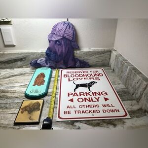 Bloodhound signs! Metal, wood, fun hound decor